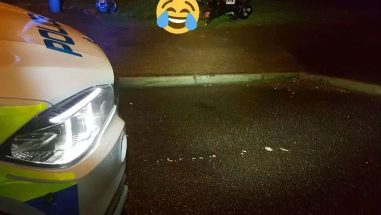 Were police wrong to put emoji on bike crash pic?